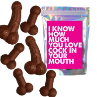 Bag Of Chocolate Dicks - Pink Love Cock
